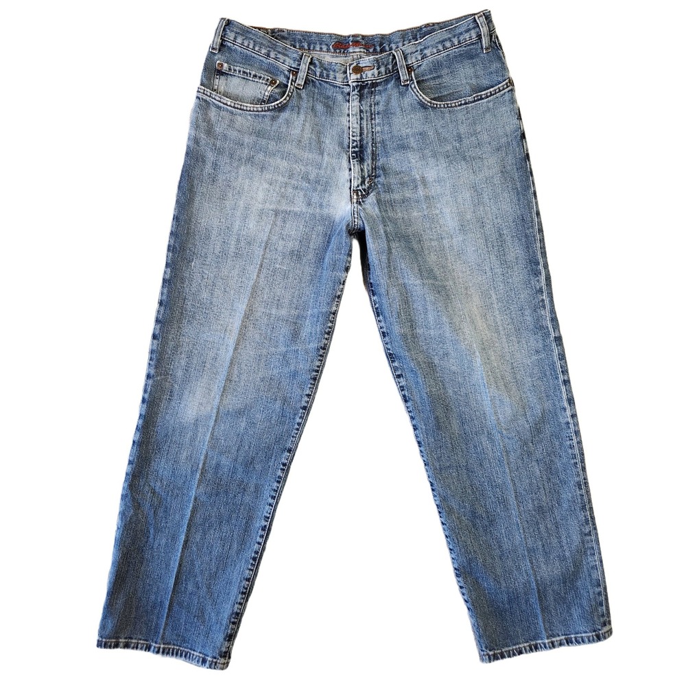 Eddie Bauer Jeans Mens 38x30 Relaxed Fitβ Light Wash Denim Casual Outdoors Basic